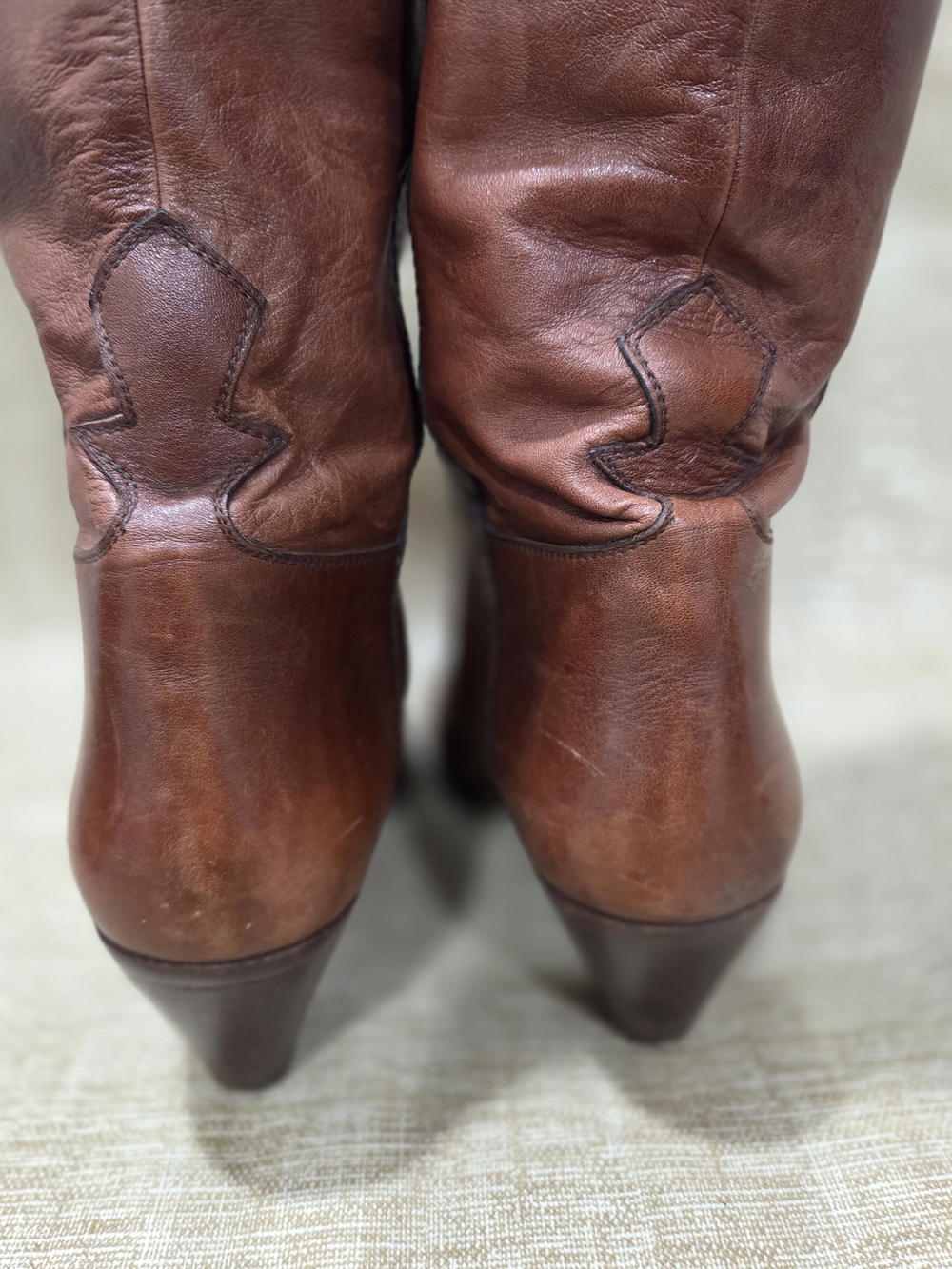 Vintage Tanino Crisci Brown Leather & Lizard Western Boots Womens Size 7 - Picture 8 of 12